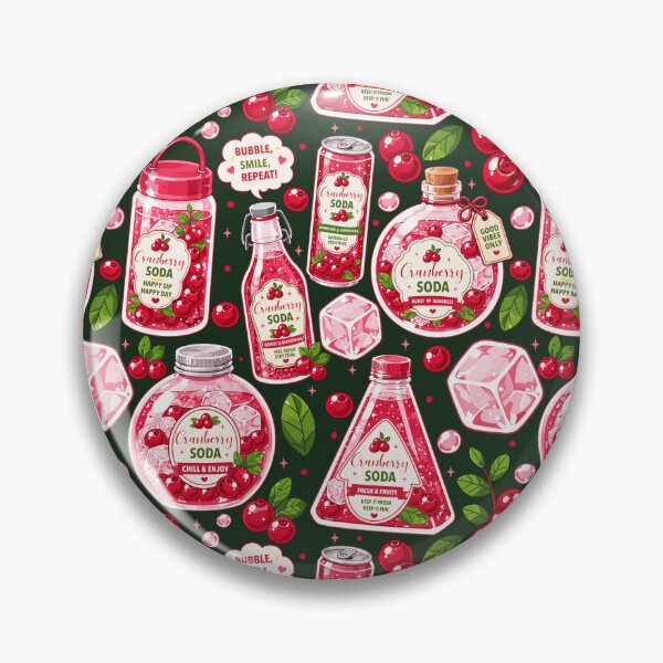 Item preview, Cute Cranberry Soda Seamless designed and sold by KJackArtwork.
