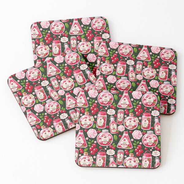 Item preview, Cute Cranberry Soda Seamless designed and sold by KJackArtwork.