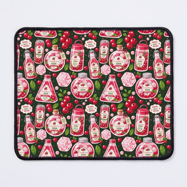 Item preview, Cute Cranberry Soda Seamless designed and sold by KJackArtwork.