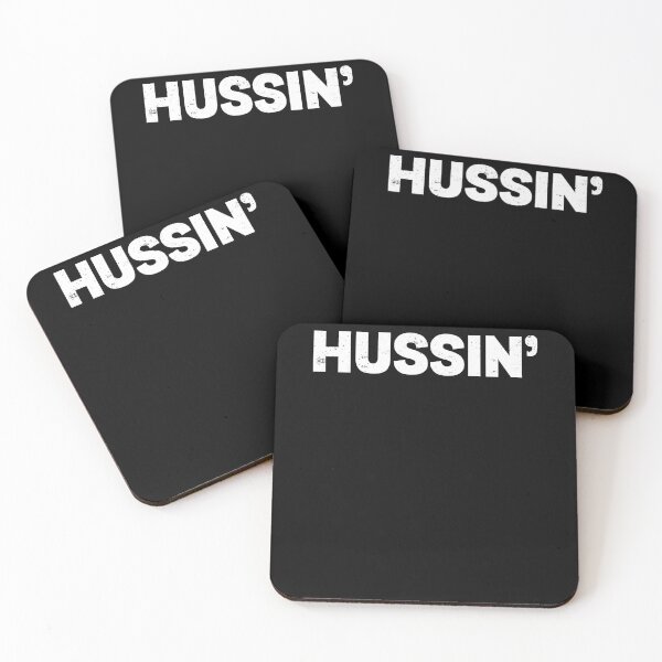 Item preview, HUSSIN' White Block Letter Meme designed and sold by elderberry.