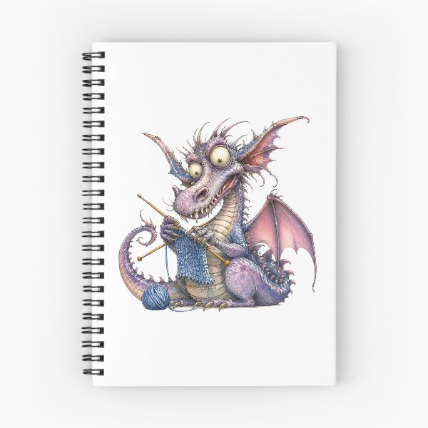 Item preview, Whimsical Baby Dragon Knitting Magical Fantasy Yarn Art designed and sold by Wilcox PhotoArt.