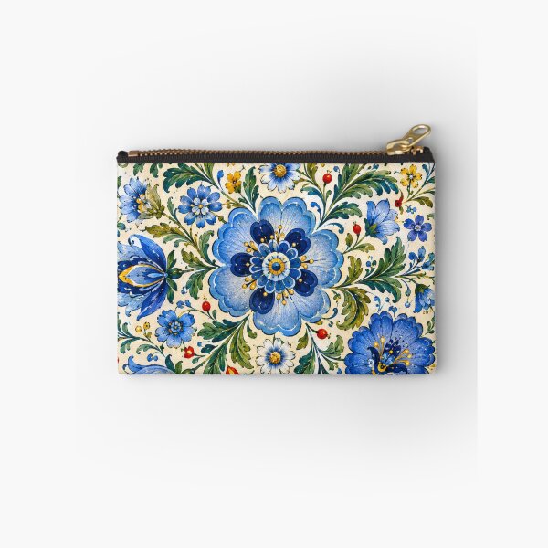 Item preview, Kashubian Blue Floral Garden – Polish Folk Floral Art designed and sold by MarekoraStudio.