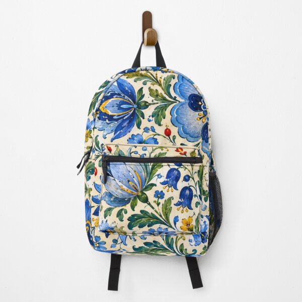 Item preview, Kashubian Blue Floral Garden – Polish Folk Floral Art designed and sold by MarekoraStudio.