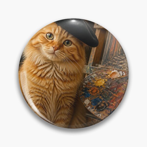 Item preview, The Purr-fect Artist - Cute Orange Cat Painter designed and sold by SALVO180674.