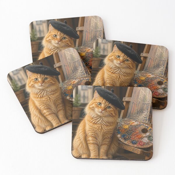 Item preview, The Purr-fect Artist - Cute Orange Cat Painter designed and sold by SALVO180674.