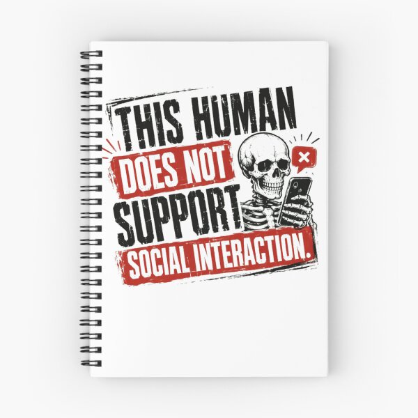 Item preview, This Human Does Not Support Social Interaction Introvert Loner Social Anxiety Funny designed and sold by HumansStuck12.