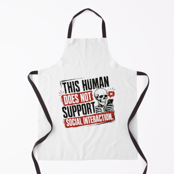 Item preview, This Human Does Not Support Social Interaction Introvert Loner Social Anxiety Funny designed and sold by HumansStuck12.