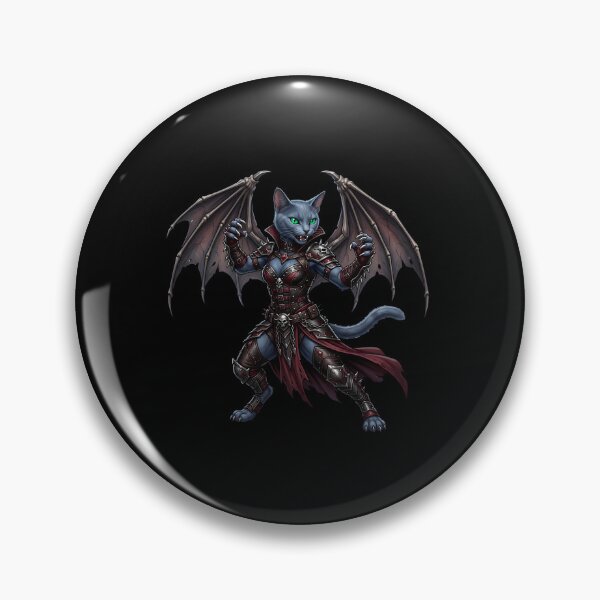 Item preview, Bat Winged Cat Warrior - Gothic Vampire Fantasy Art designed and sold by TOOBIC.
