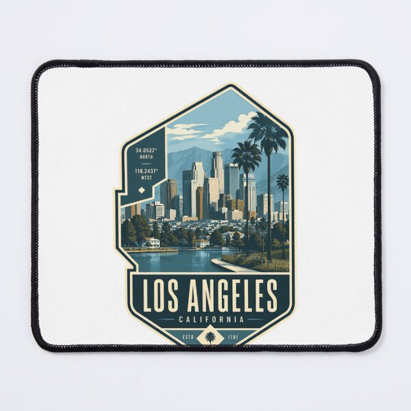 Item preview, Los Angeles California Estd 1781 City Travel Tourist Resident Hometown Souvenir Pride Coordinates designed and sold by Star3NowForMe.