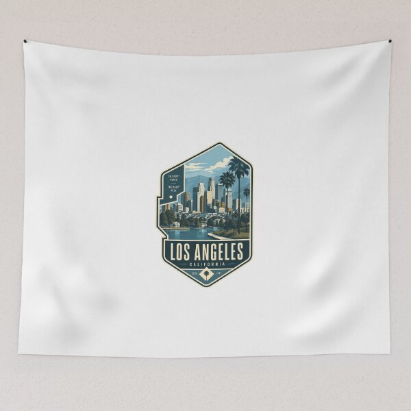 Item preview, Los Angeles California Estd 1781 City Travel Tourist Resident Hometown Souvenir Pride Coordinates designed and sold by Star3NowForMe.