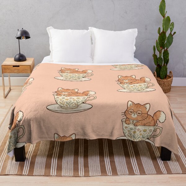 Item preview, Cozy Cat in Floral Teacup | Vintage Whimsical Illustration designed and sold by digimontu.