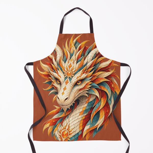 Item preview, Solar Mosaic Dragon Portrait – Stained Glass Fantasy Dragon Art designed and sold by From Cyryl with Love.