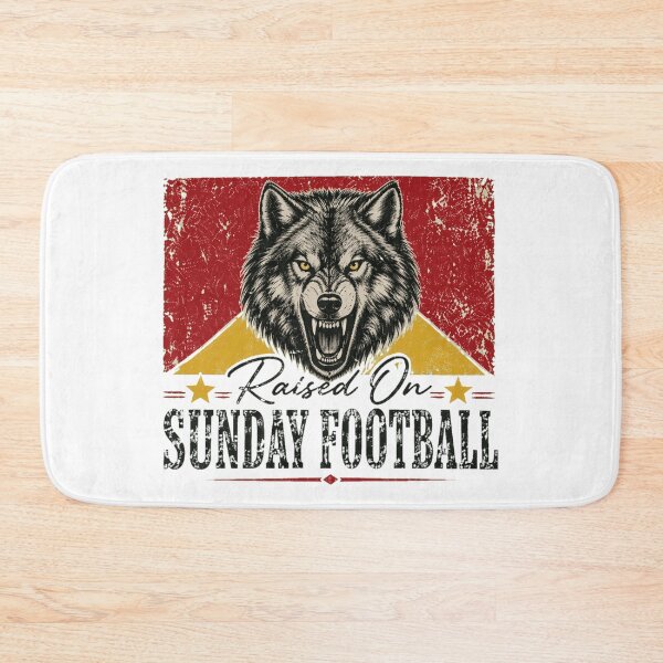 Item preview, Raised On Sunday Football Wolf Graphic designed and sold by yirwin095.