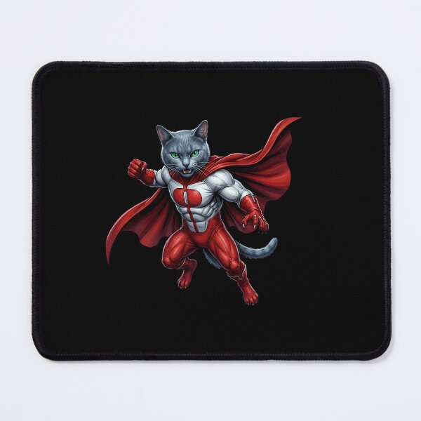 Item preview, Superhero Cat - Red Caped Feline Hero Fantasy Art designed and sold by TOOBIC.