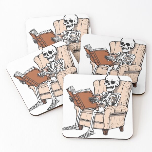 Item preview, Skeleton Reading a Book in Armchair designed and sold by NovaPrintLab92.
