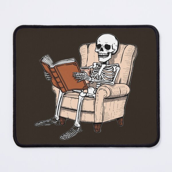 Item preview, Skeleton Reading a Book in Armchair designed and sold by NovaPrintLab92.