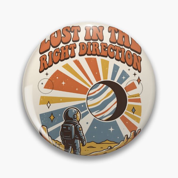 Item preview, Lost in the Right Direction Retro Astronaut designed and sold by hutofdesigns.