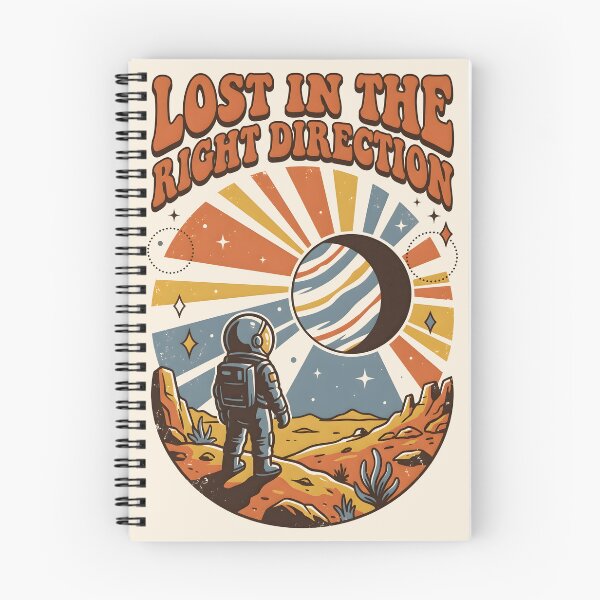 Item preview, Lost in the Right Direction Retro Astronaut designed and sold by hutofdesigns.