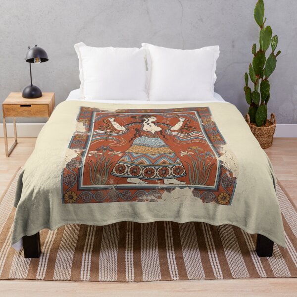 Item preview, Diosa serpiente minoica - Arte mitológico del fresco de Cnosos, antigua Creta designed and sold by FreiherrPK.