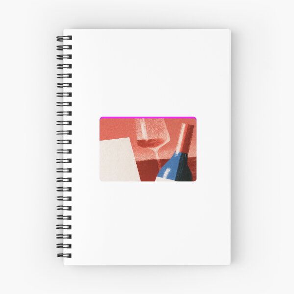 Item preview, Abstract Wine Art - Minimalist Red Wine Glass and Bottle Illustration designed and sold by Brandady.