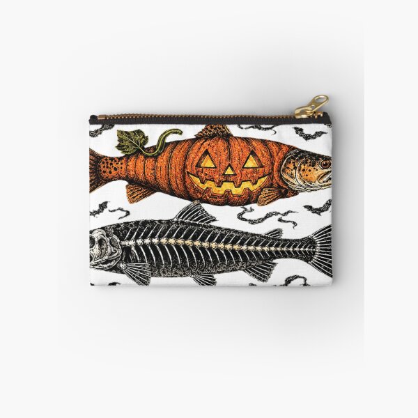 Item preview, Halloween Fish Skeletons with Pumpkin and Mummy Wraps designed and sold by otaku.edwardj.