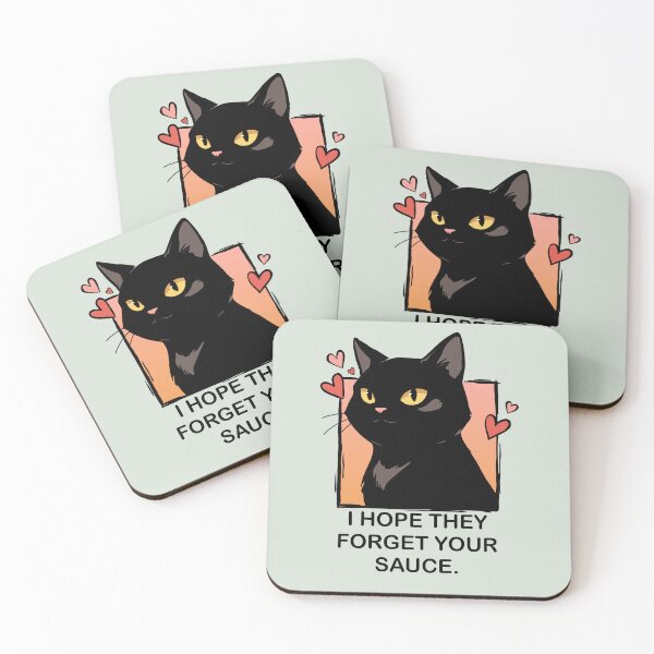 Item preview, I Hope They Forget Your Sauce Black Cat designed and sold by SakuraHaven.
