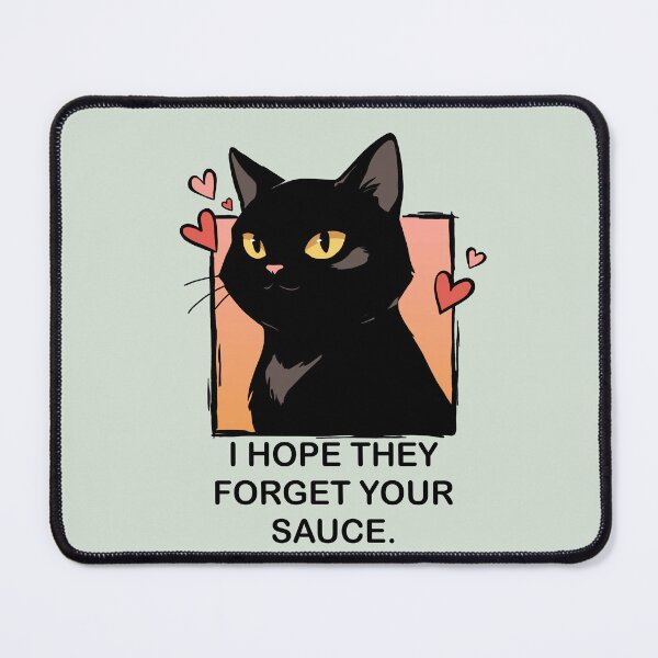 Item preview, I Hope They Forget Your Sauce Black Cat designed and sold by SakuraHaven.