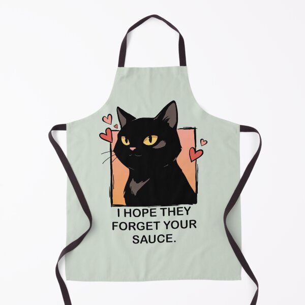 Item preview, I Hope They Forget Your Sauce Black Cat designed and sold by SakuraHaven.
