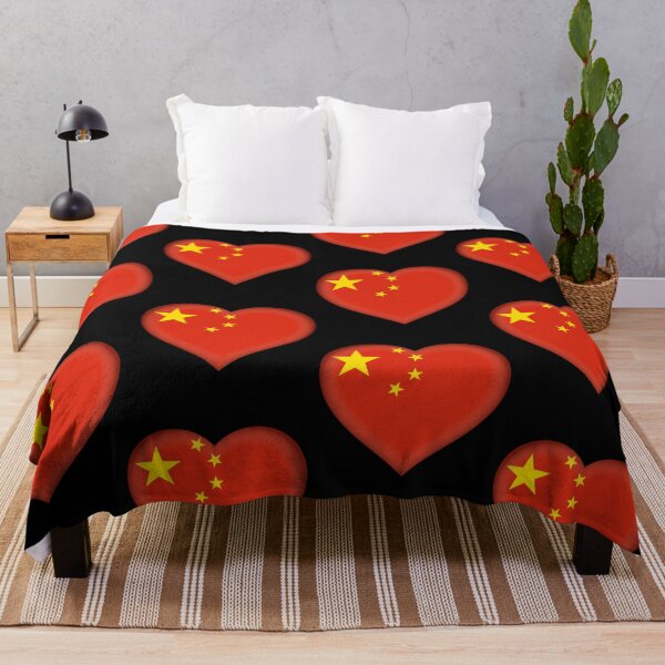 Item preview, China Flag Heart 3D Chinese Heritage Love Gift Design designed and sold by yazdogs.