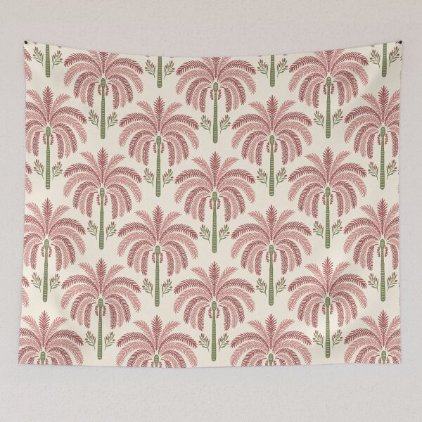 Item preview, Tropical pattern with pink palm trees designed and sold by Biacladen.