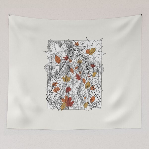 Item preview, Autumn Witch - Foliage Queen Gothic Nature Graphic Art designed and sold by FreiherrPK.