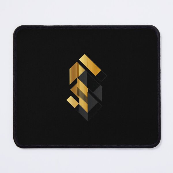 Item preview, Modern 3D Gold & Black Monogram – Minimalist Luxury Abstract Art designed and sold by GeoBeast.