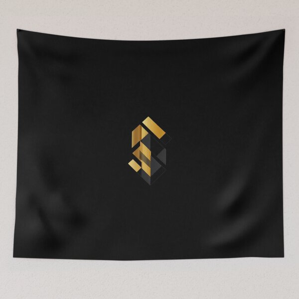 Item preview, Modern 3D Gold & Black Monogram – Minimalist Luxury Abstract Art designed and sold by GeoBeast.