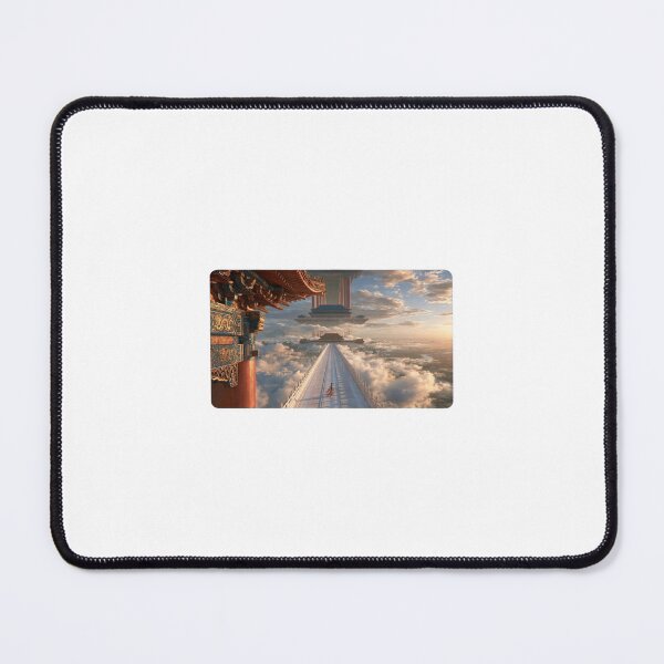 Item preview, Floating Palace Above The Clouds - Surreal Chinese Fantasy Heaven Art designed and sold by Brandady.