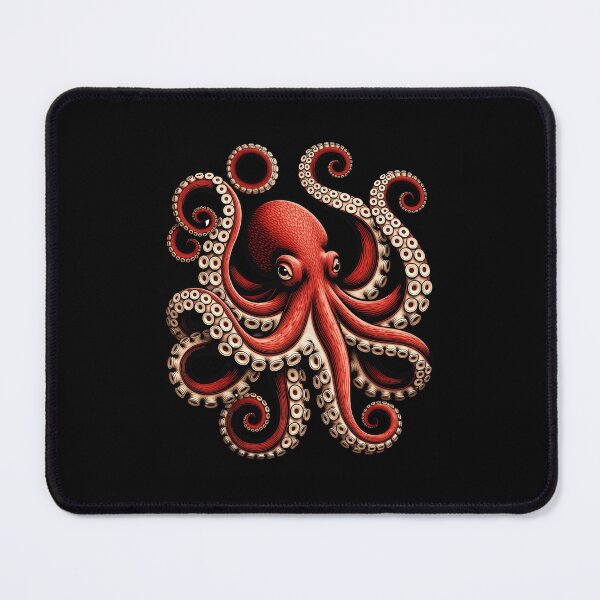 Item preview, Red Octopus Art – Bold Nautical Sea Creature Illustration for Ocean Lovers designed and sold by ZyxDes.