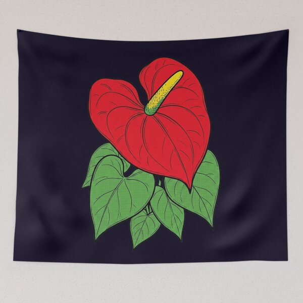 Item preview, Anthurium Andraeanum - Flamingo Flower Vintage Pop Art Botanical Print designed and sold by FreiherrPK.