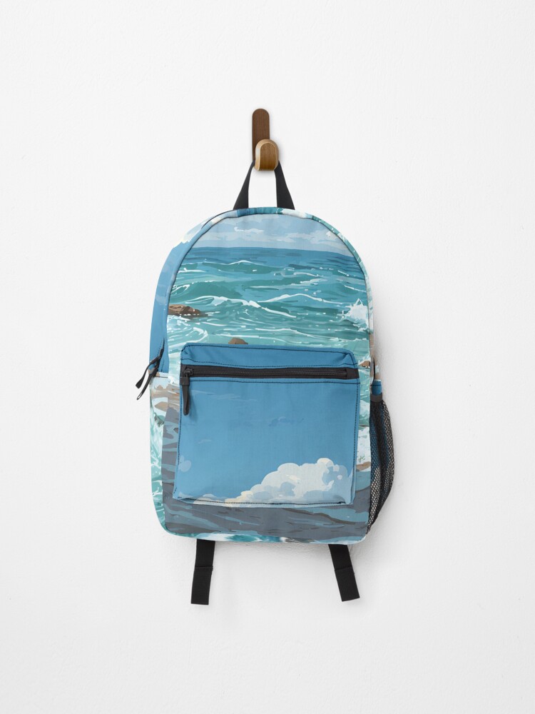 Thumbnail 1 of 3, Backpack, Seascape designed and sold by ScienceRex.