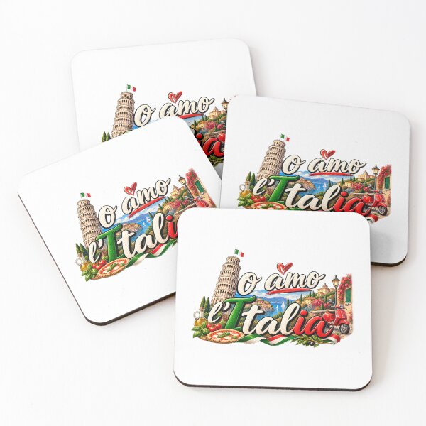 Item preview, Io Amo L’Italia – I Love Italy Design with Vespa, Pizza & Pisa designed and sold by SVALANART.