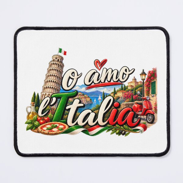 Item preview, Io Amo L’Italia – I Love Italy Design with Vespa, Pizza & Pisa designed and sold by SVALANART.