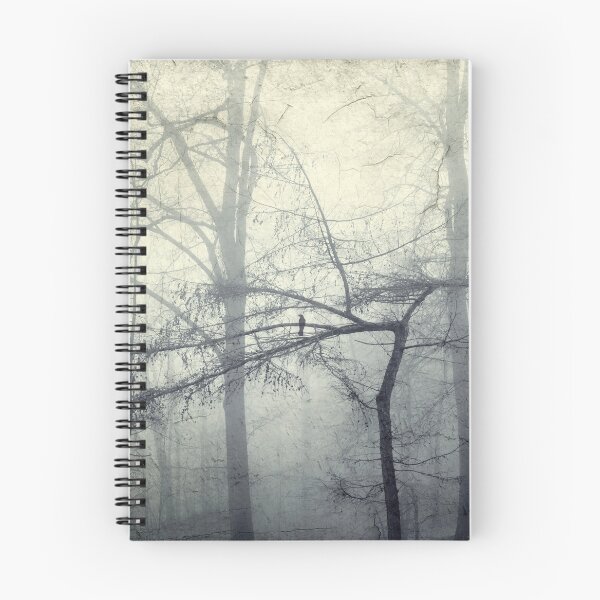Item preview, Solitary Bird in a Misty Forest designed and sold by Dyrk Wyst Redbubble Shop.
