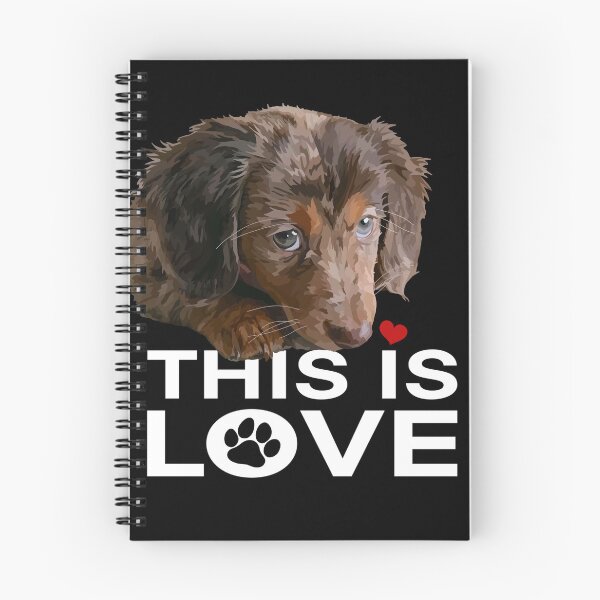 Item preview, This Is Love Brown Dachshund Puppy Dog designed and sold by Just-Arts-4U.