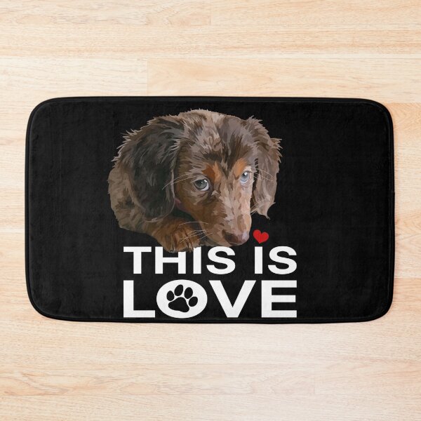 Item preview, This Is Love Brown Dachshund Puppy Dog designed and sold by Just-Arts-4U.