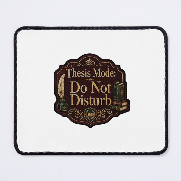 Item preview, Thesis Mode Do Not Disturb Grad Student Sticker Back to School Gift designed and sold by RedRubyBubble.
