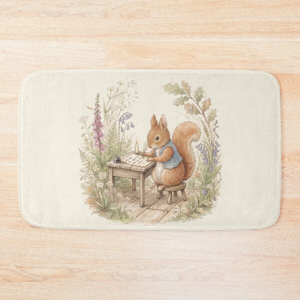 Item preview, Vintage Watercolor Squirrel Writing a Letter - Classic Storybook Art designed and sold by Pasteltone.