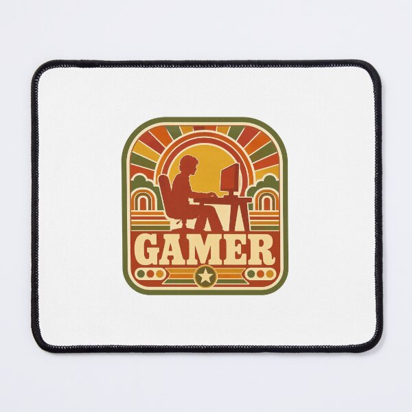 Item preview, Retro Gamer Silhouette Gaming Sticker Gift designed and sold by RedRubyBubble.