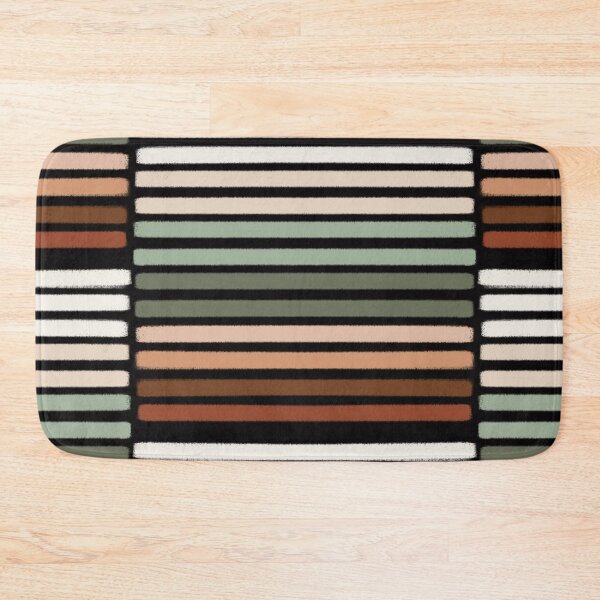 Item preview, 70s Retro Earth Tone Horizontal Stripe Pattern - Geometric Vintage Lines designed and sold by LittleHappiness by Kamollak .