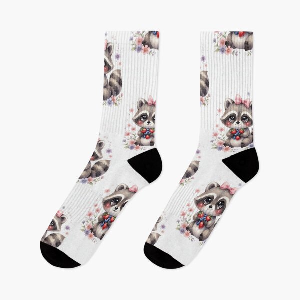 Item preview, Cute Raccoon with Berries and Bow designed and sold by HappyOops.