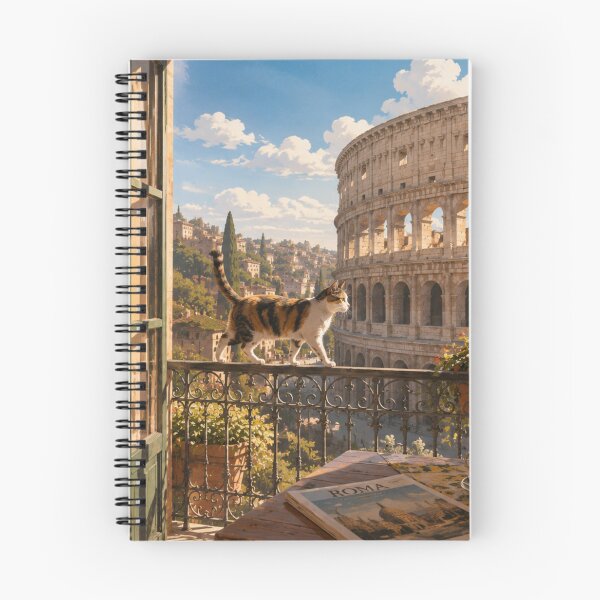 Item preview, Cat in Rome with a View of the Colosseum designed and sold by VECINDARIO MULTIVERSO.