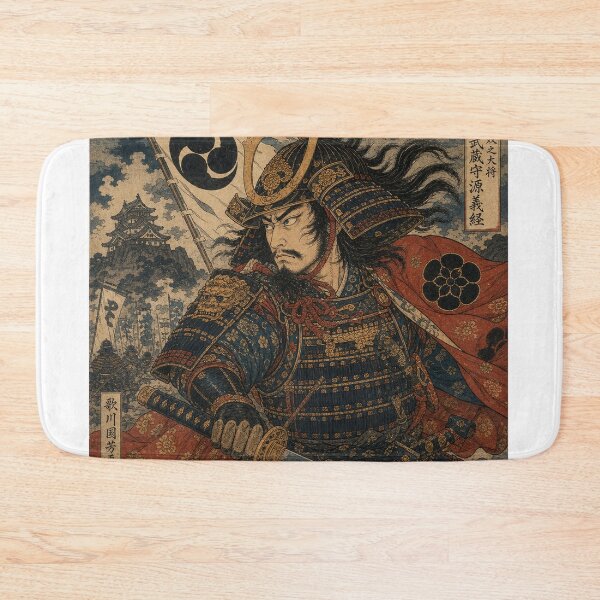 Item preview, The Legendary General - Vintage Ukiyo-e Samurai Warrior Art designed and sold by whiteblackcat.
