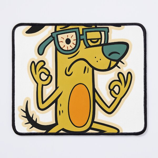 Item preview, Nervous Dog Trying Yoga – Funny Anxious Pet Meme Design designed and sold by michallechowicz.